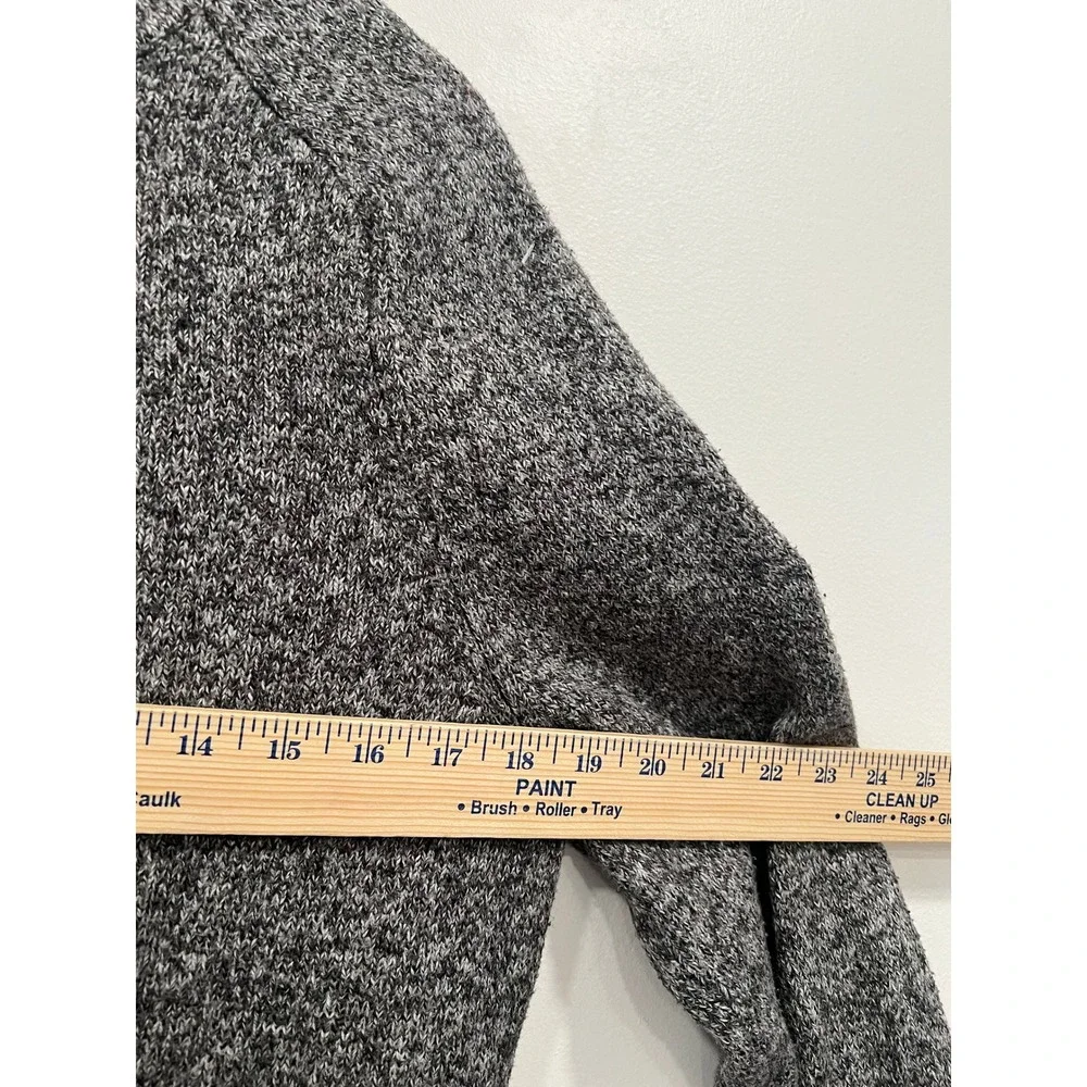 Banana Republic Sweater Men's Medium Gray Marled Cotton Blend Crewneck Sweater